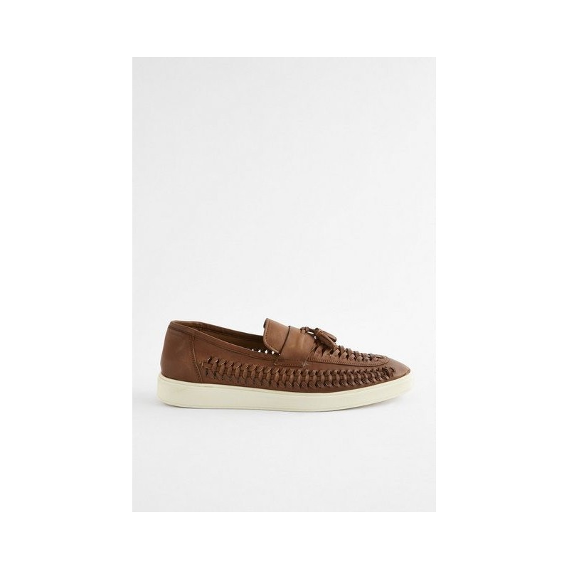 Next Lederslipper mit geflochtenem Steg Loafer (1-tlg)