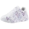 Skechers Sneaker "UNO LITE - SPREAD THE WORLD", Schnürschuh mit süßem herzchen Print, Größenschablone zum Download