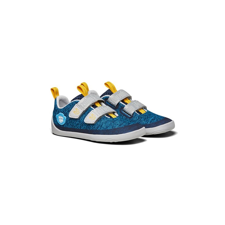 AFFENZAHN Kinder Barfußschuhe KNIT HAPPY Pinguin blau | 22
