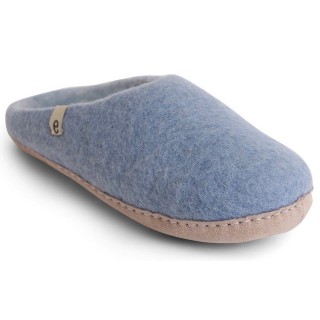 Egos Unisex Filzpantoffel mit Ledersohle Pantoffel Hausschuh