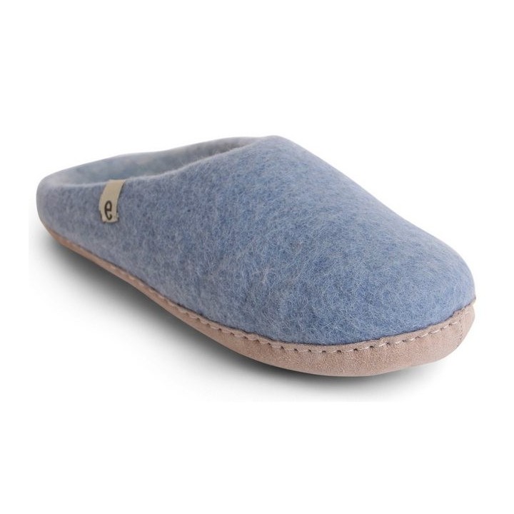 Egos Unisex Filzpantoffel mit Ledersohle Pantoffel Hausschuh