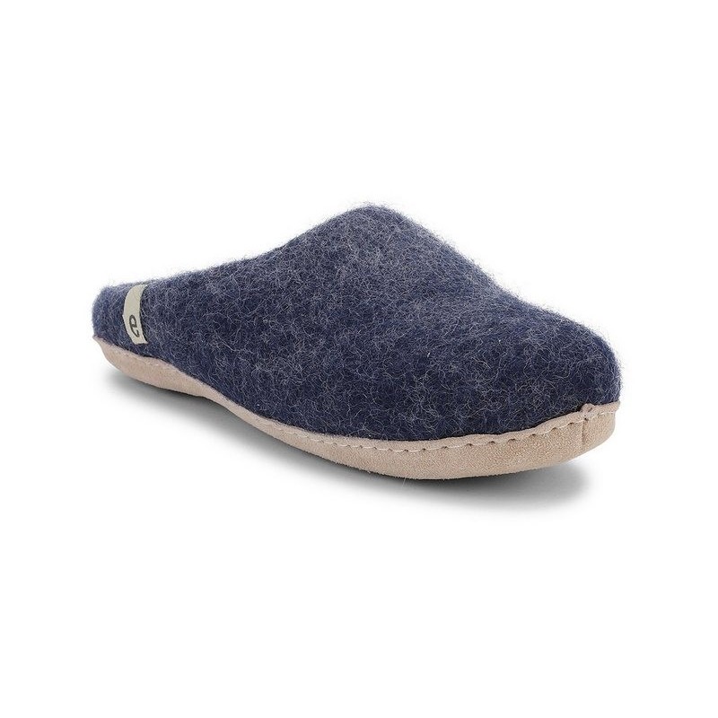 Egos Unisex Filzpantoffel mit Ledersohle Pantoffel Hausschuh