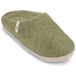 Egos Unisex Filzpantoffel mit Ledersohle Pantoffel Hausschuh