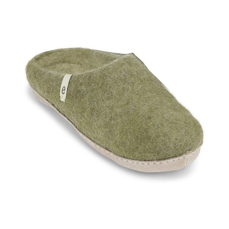 Egos Unisex Filzpantoffel mit Ledersohle Pantoffel Hausschuh
