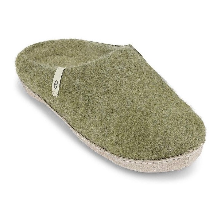 Egos Unisex Filzpantoffel mit Ledersohle Pantoffel Hausschuh