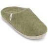 Egos Unisex Filzpantoffel mit Ledersohle Pantoffel Hausschuh