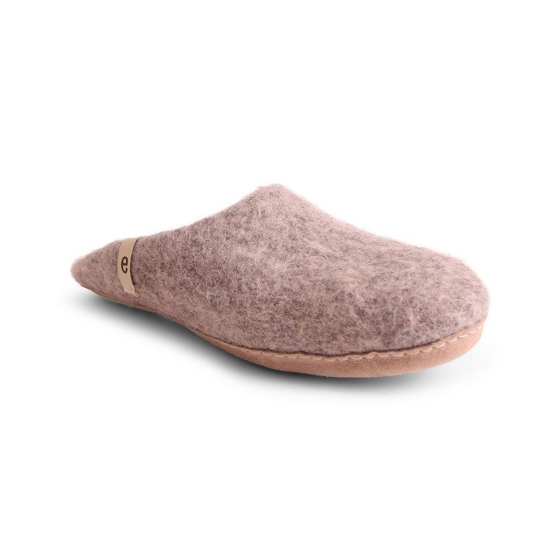 Egos Unisex Filzpantoffel mit Ledersohle Pantoffel Hausschuh