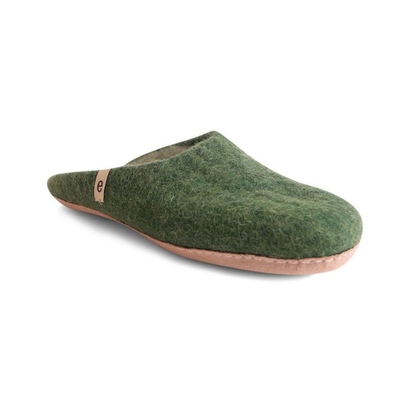 Egos Unisex Filzpantoffel mit Ledersohle Pantoffel Hausschuh