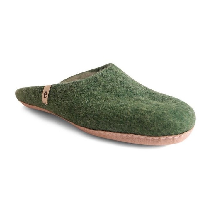 Egos Unisex Filzpantoffel mit Ledersohle Pantoffel Hausschuh