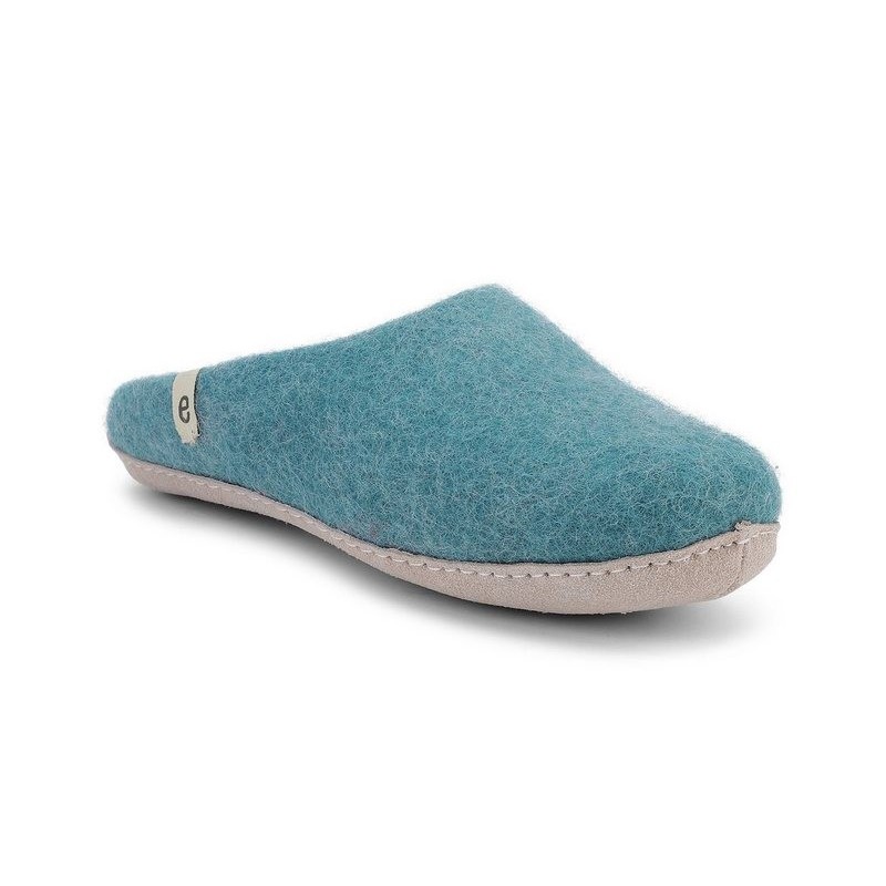 Egos Unisex Filzpantoffel mit Ledersohle Pantoffel Hausschuh