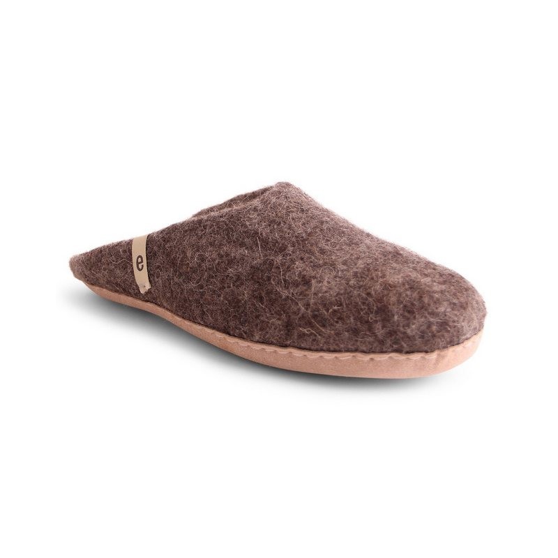 Egos Unisex Filzpantoffel mit Ledersohle Pantoffel Hausschuh
