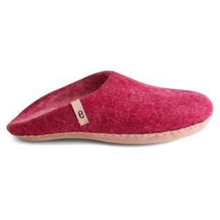 Egos Unisex Filzpantoffel mit Ledersohle Pantoffel Hausschuh