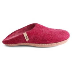 Egos Unisex Filzpantoffel mit Ledersohle Pantoffel Hausschuh