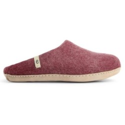Egos Unisex Filzpantoffel mit Ledersohle Pantoffel Hausschuh
