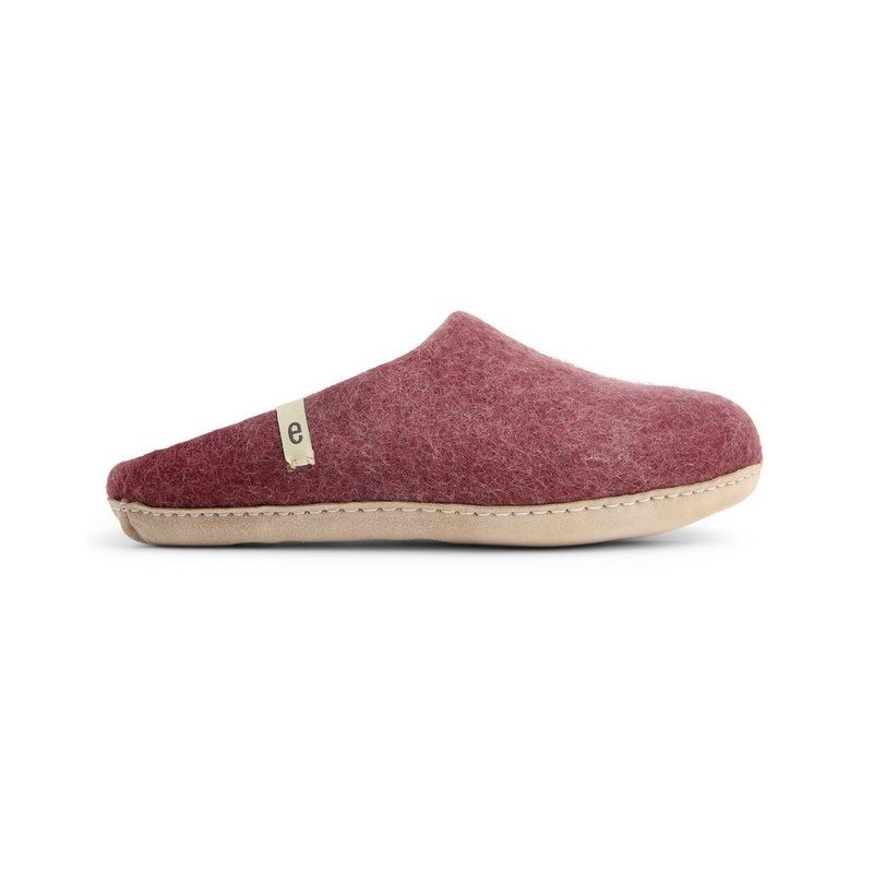 Egos Unisex Filzpantoffel mit Ledersohle Pantoffel Hausschuh
