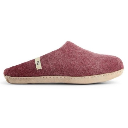 Egos Unisex Filzpantoffel mit Ledersohle Pantoffel Hausschuh