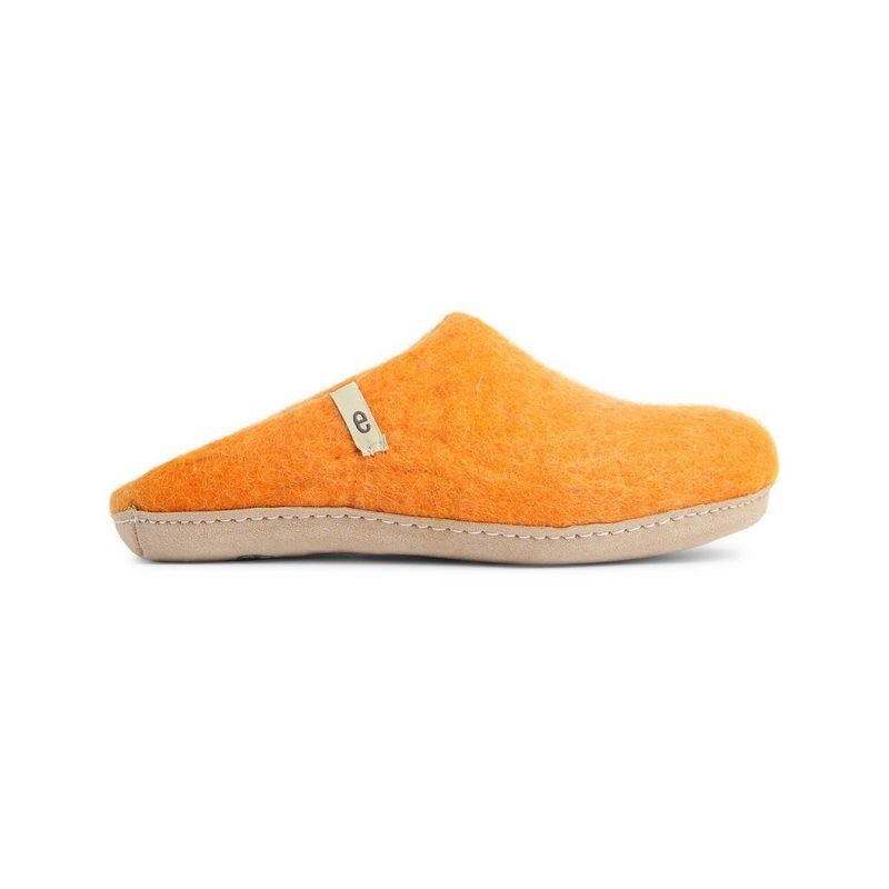 Egos Unisex Filzpantoffel mit Ledersohle Pantoffel Hausschuh