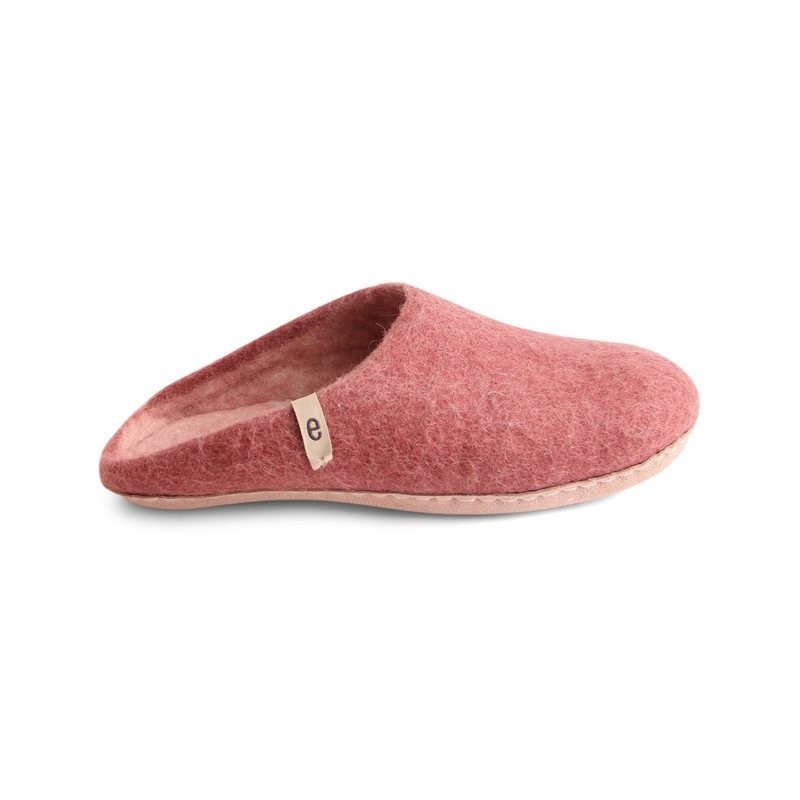 Egos Unisex Filzpantoffel mit Ledersohle Pantoffel Hausschuh