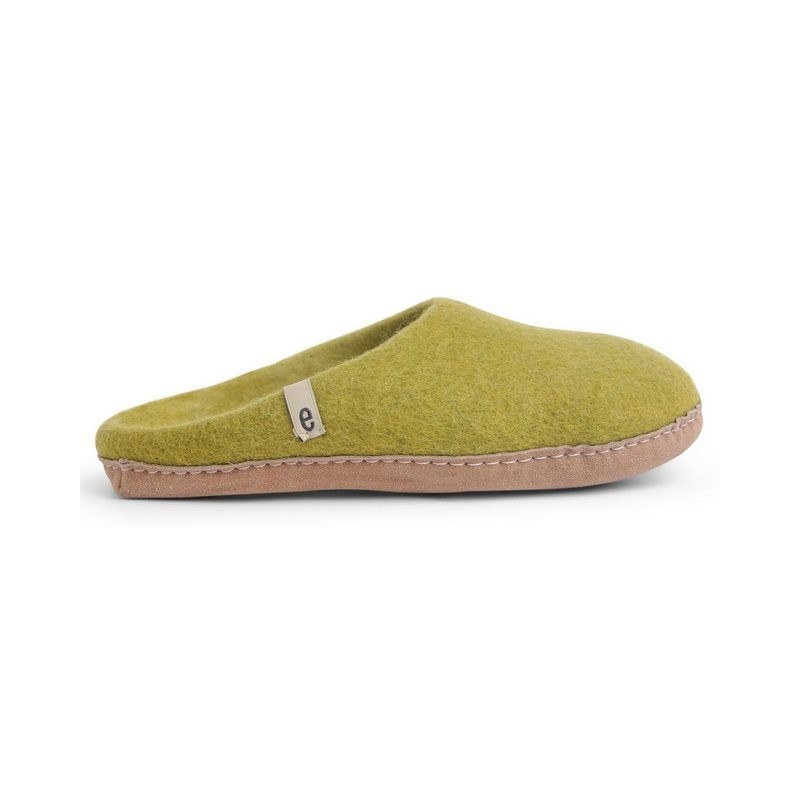 Egos Unisex Filzpantoffel mit Ledersohle Pantoffel Hausschuh