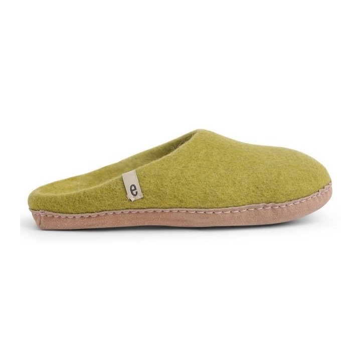 Egos Unisex Filzpantoffel mit Ledersohle Pantoffel Hausschuh