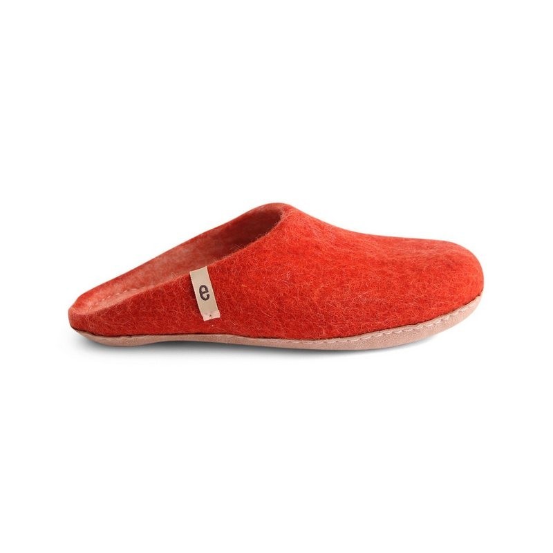 Egos Unisex Filzpantoffel mit Ledersohle Pantoffel Hausschuh