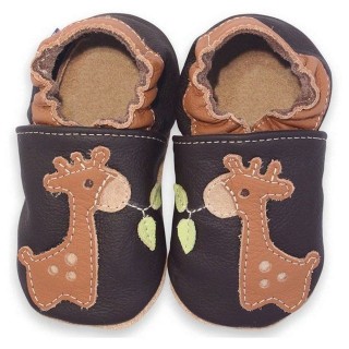 Beck Krabbelschuh Giraffe Krabbelschuh (weiches, chromfrei gegerbtes Leder, für Mädchen und Jungs geeignet) zum schlupfen, se