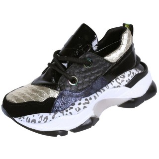 Sarcia.eu Schwarz gemusterte Damen-Sneakers/Turnschuhe VICES 41 EU Tennisschuh