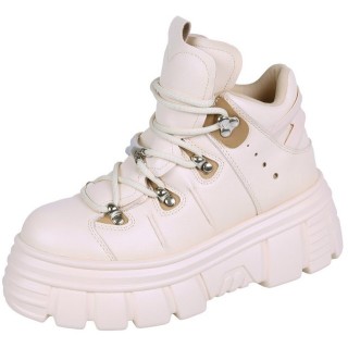 Sarcia.eu Beigefarbige Sneaker bis Knöchel, aus Öko-Leder VICES 39 EU Tennisschuh