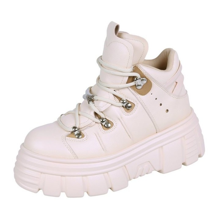 Sarcia.eu Beigefarbige Sneaker bis Knöchel, aus Öko-Leder VICES 39 EU Tennisschuh