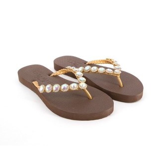 Lazamani Lazamani Flip-Flops Brown - LA77002-brown Badeschuh