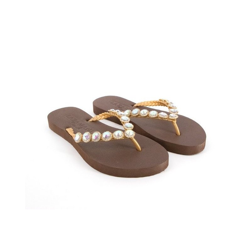 Lazamani Lazamani Flip-Flops Brown - LA77002-brown Badeschuh