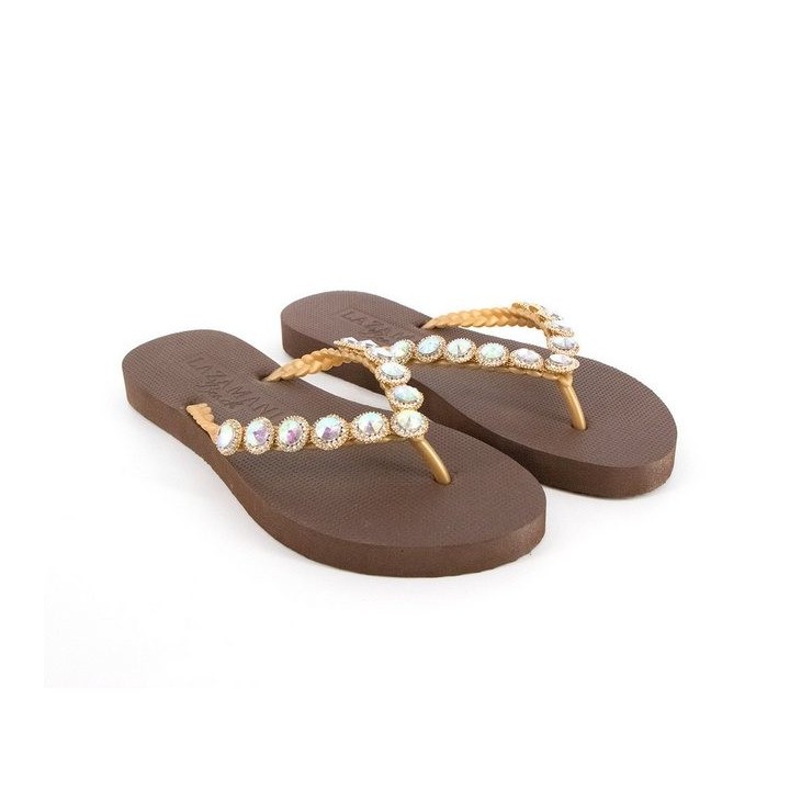 Lazamani Lazamani Flip-Flops Brown - LA77002-brown Badeschuh
