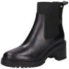 Tommy Hilfiger Flag Mid Heel Leder Chelsea Damen schwarz|schwarz|schwarz|schwarz