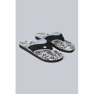 Swish Damen Flip-Flops mit All-Over-Print - Schwarz