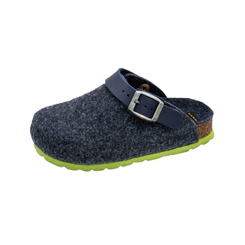 Fischer-Markenschuh Shetland Pantoffel aus Filz, mit Filzfutter, mit gepolstertem Fußbett