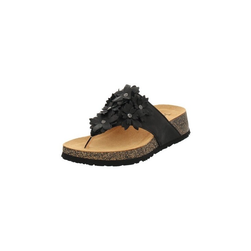 Think Zehentrenner "Koak", Sommerschuh, Schlappen mit süßer Blumendekoration