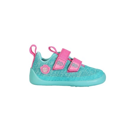 AFFENZAHN Kinder Barfußschuhe KNIT HAPPY Eule türkis | 21