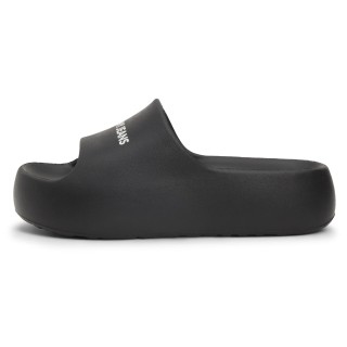 Tommy Jeans Pantolette »TJW CHUNKY FLATFORM SLIDE«, Sommerschuh, Schlappen, Poolslide mit Logoschriftzug auf der Bandage