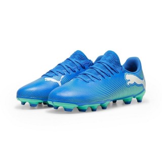 PUMA FUTURE 7 PLAY FG/AG Jr Hyperlink Blue-Mint-PUMA White Fußballschuh