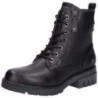 Mustang Schnür Boots Damen schwarz|schwarz