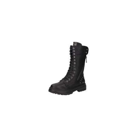 Mustang Schnürstiefel Damen schwarz|schwarz