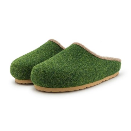 Pantoffelmann Filzclogs mit Fußbett Filzhausschuhe Herren Damen Filz Clog Hausschuhe Hausschuh (1 Paar) für Laminat- und Park