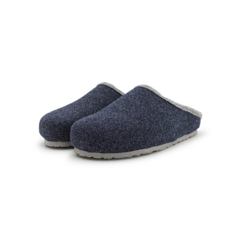 Pantoffelmann Filzclogs mit Fußbett Filzhausschuhe Herren Damen Filz Clog Hausschuhe Hausschuh (1 Paar) für Laminat- und Park