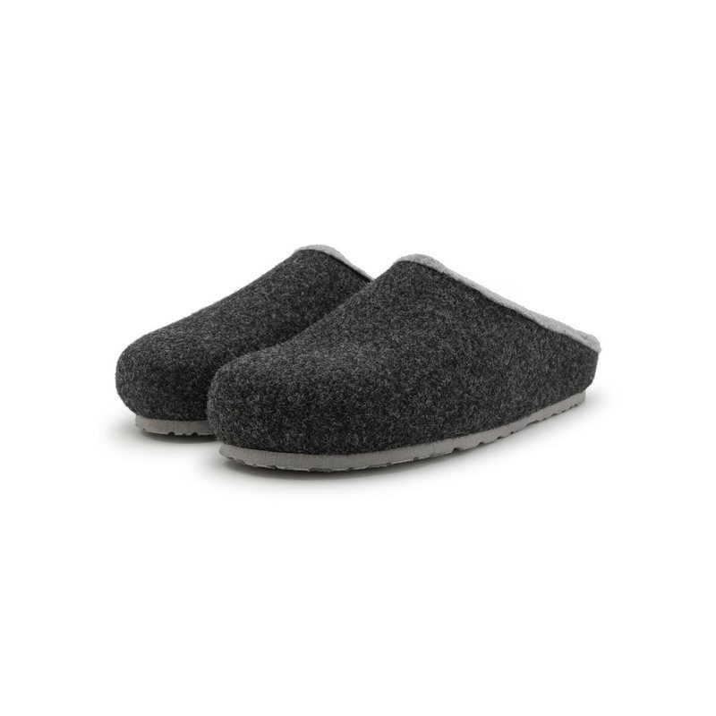 Pantoffelmann Filzclogs mit Fußbett Filzhausschuhe Herren Damen Filz Clog Hausschuhe Hausschuh (1 Paar) für Laminat- und Park
