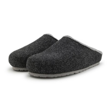 Pantoffelmann Filzclogs mit Fußbett Filzhausschuhe Herren Damen Filz Clog Hausschuhe Hausschuh (1 Paar) für Laminat- und Park