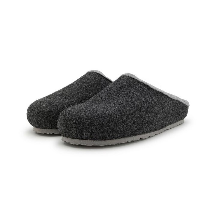 Pantoffelmann Filzclogs mit Fußbett Filzhausschuhe Herren Damen Filz Clog Hausschuhe Hausschuh (1 Paar) für Laminat- und Park