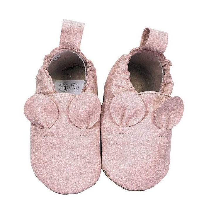 HOBEA-Germany Kinderschuhe RecyStep Mäuseohr rosa Krabbelschuh