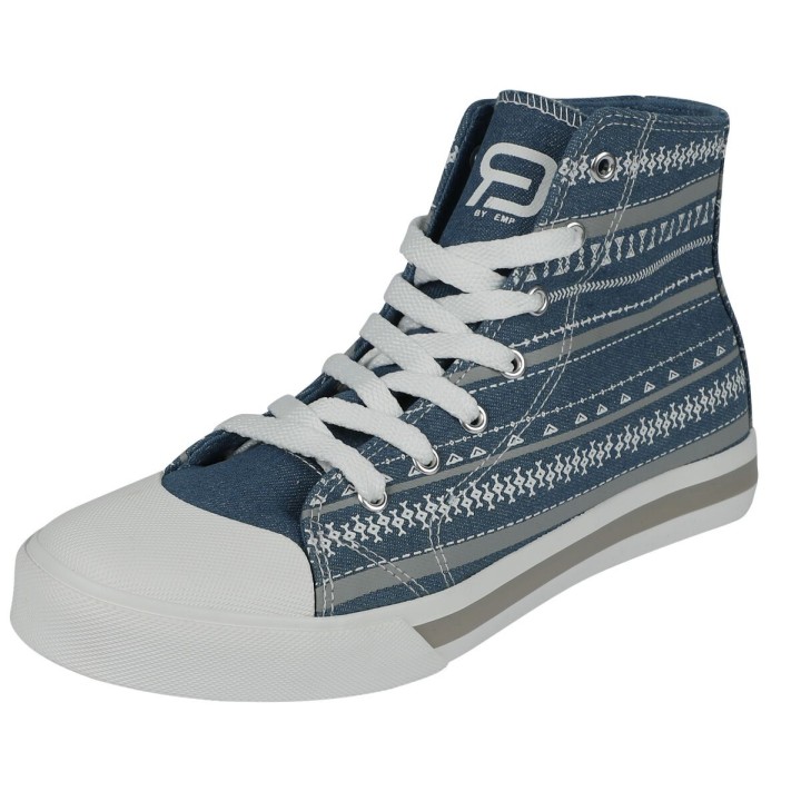 Sneaker high   blau/grau/weiß "Sneaker with Graphic Ornaments" von RED by EMP