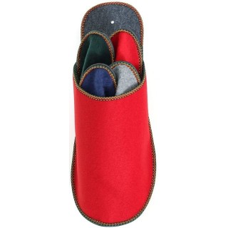 Pantoffelmann Gästepantoffelset Gästeset Filzpantoffel Herren Damen Filz Hausschuhe Pantoffel (1 Paar) für Laminat- und Parke