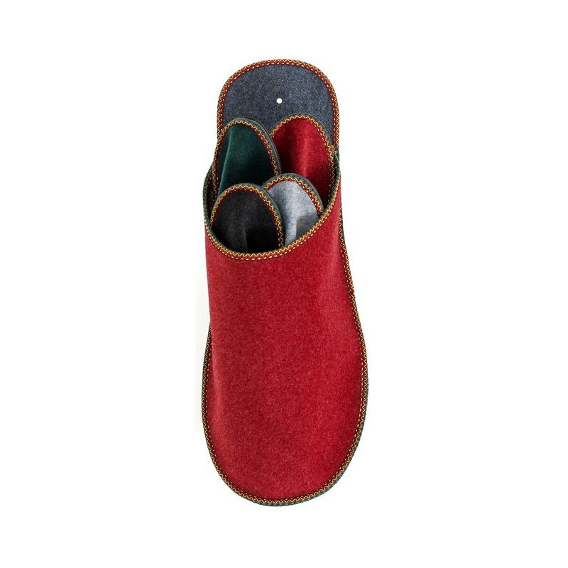 Pantoffelmann Gästepantoffelset Gästeset Filzpantoffel Herren Damen Filz Hausschuhe Pantoffel (1 Paar) für Laminat- und Parke
